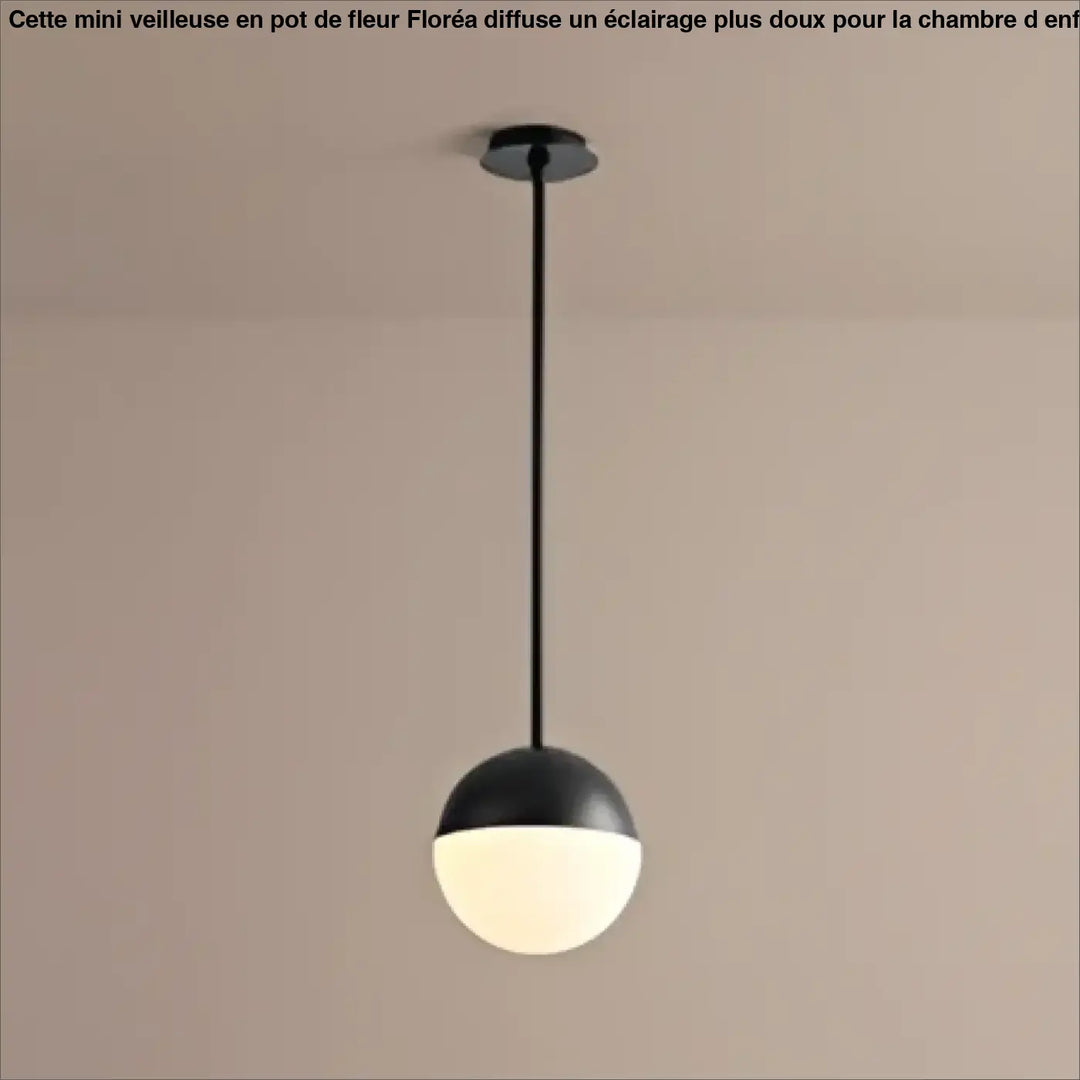 Suspension luminaire ludi en forme de sphère noire avec globe en verre dépoli pour décoration intérieure moderne scandinave plus qu’un luminaire