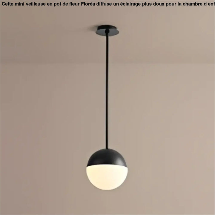 Suspension luminaire ludi en forme de sphère noire avec globe en verre dépoli pour décoration intérieure moderne scandinave plus qu’un luminaire