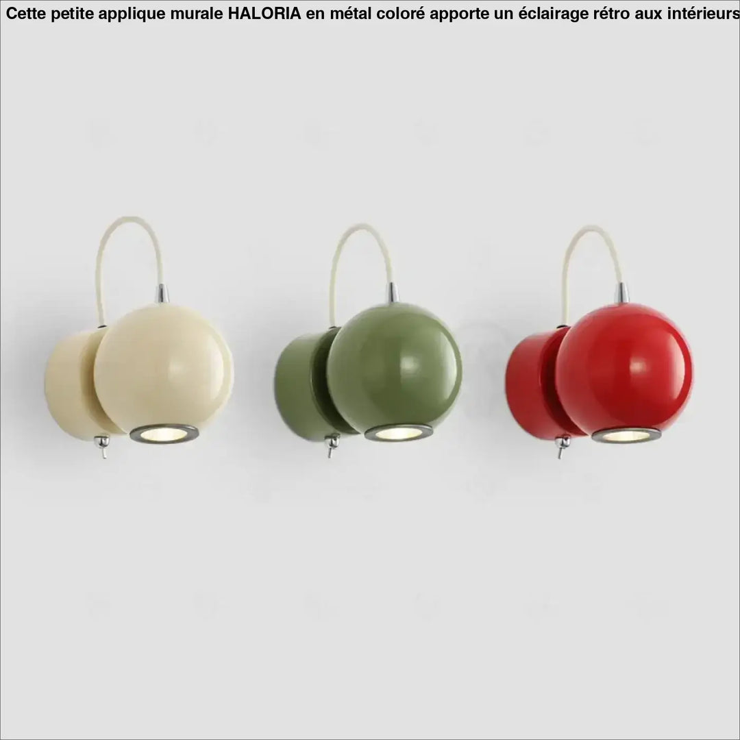 Petite Applique Murale Colorée Au Style Rétro Rouge Vert Beige