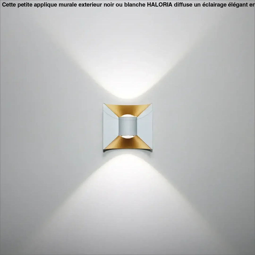 Petite Applique Murale Extérieur Aluminium Incurvée