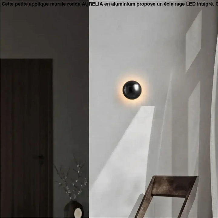 Petite Applique Murale Ronde En Aluminium