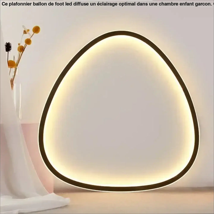Plafonnier LED à forme organique asymétrique, au style contemporain

