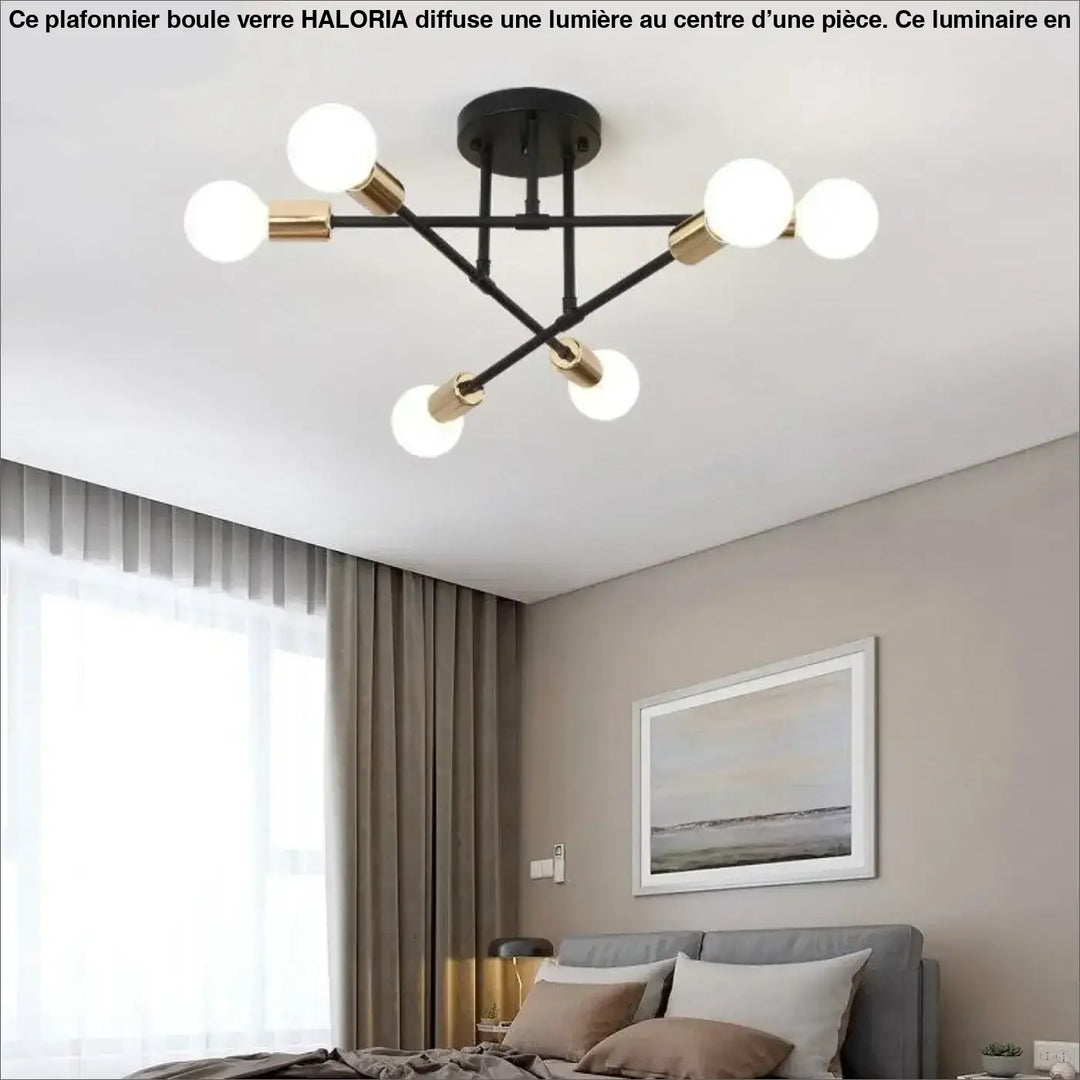 Plafonnier Boule Verre Contemporain