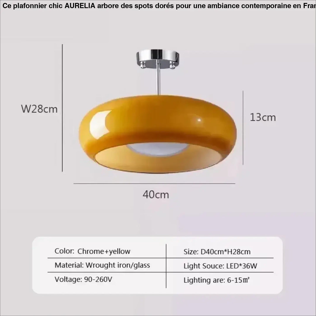 Retro ceiling light Bedroom Dining Room Antique Orange glass light France Style Medieval dining room Bauhaus yellow