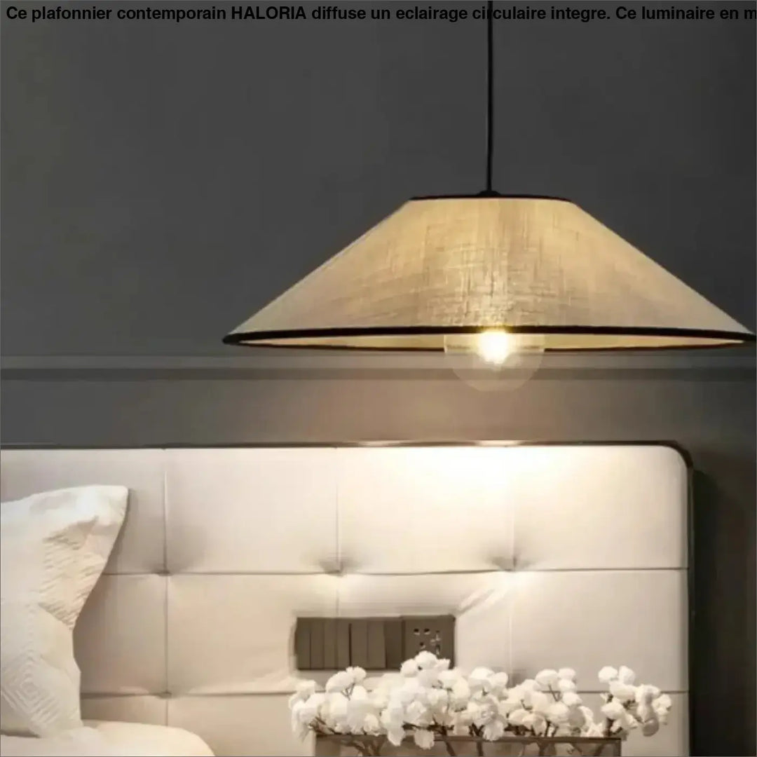 Suspension Tamisée En Lin Beige Pour Salon Ou Chambre

