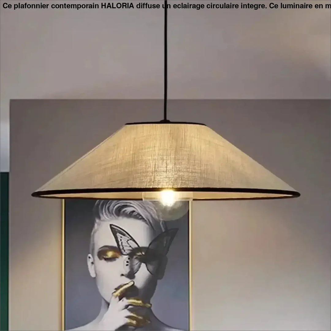 Suspension Tamisée En Lin Beige Pour Salon Ou Chambre

