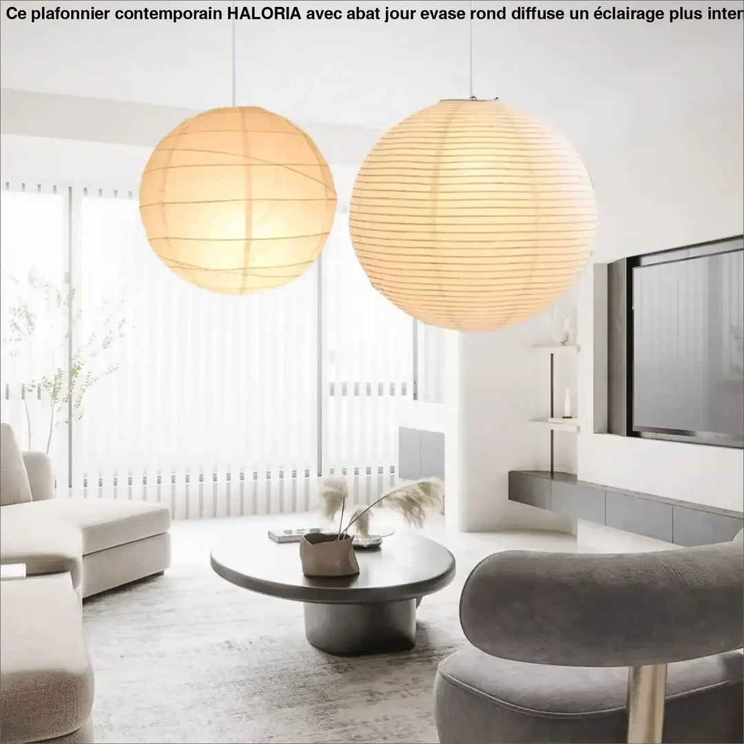 Suspension Lanterne Japonaise En Papier Beige Clair

