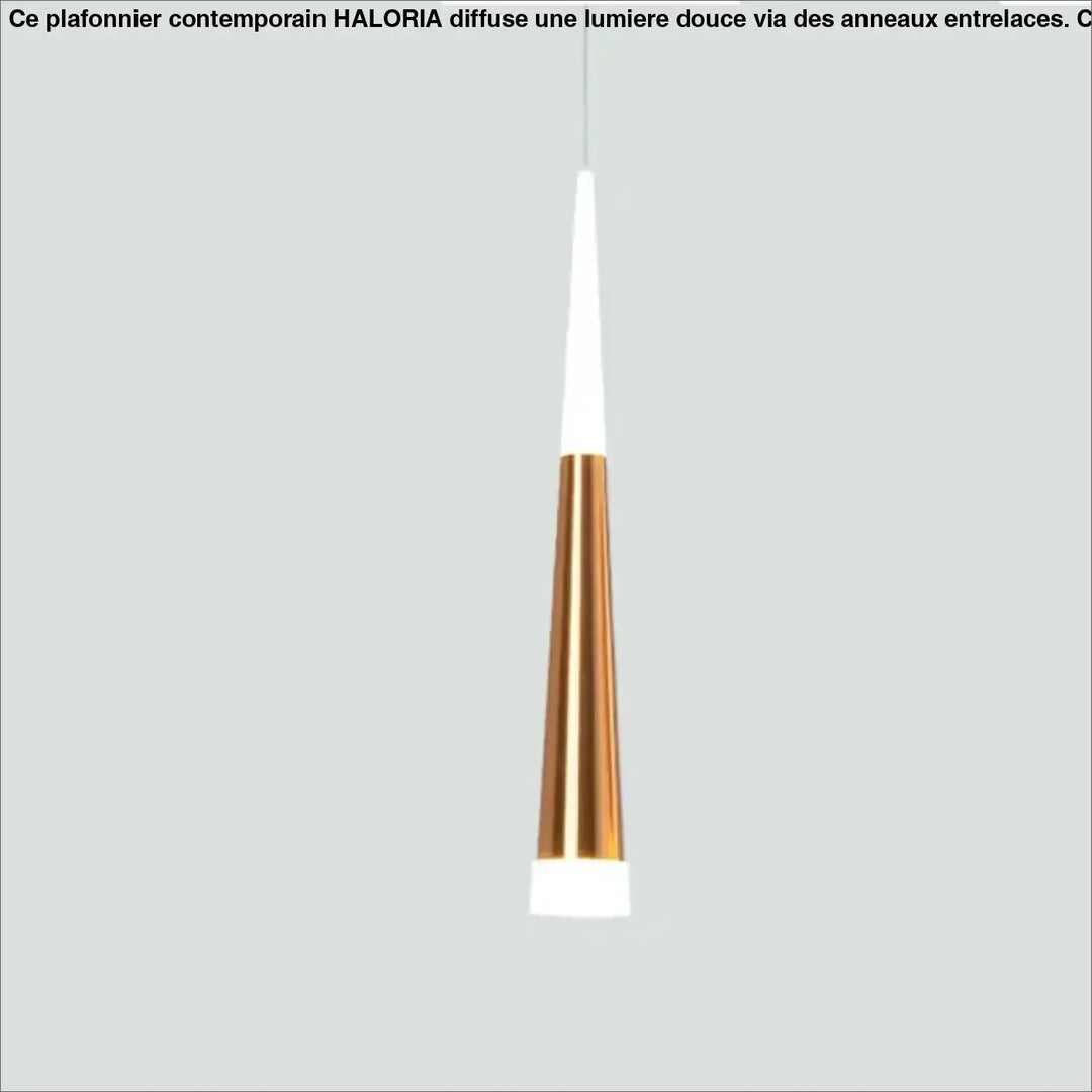 Suspension luminaire dartel avec design moderne et corps métallique cuivre poli et sections en verre blanc dépoli
