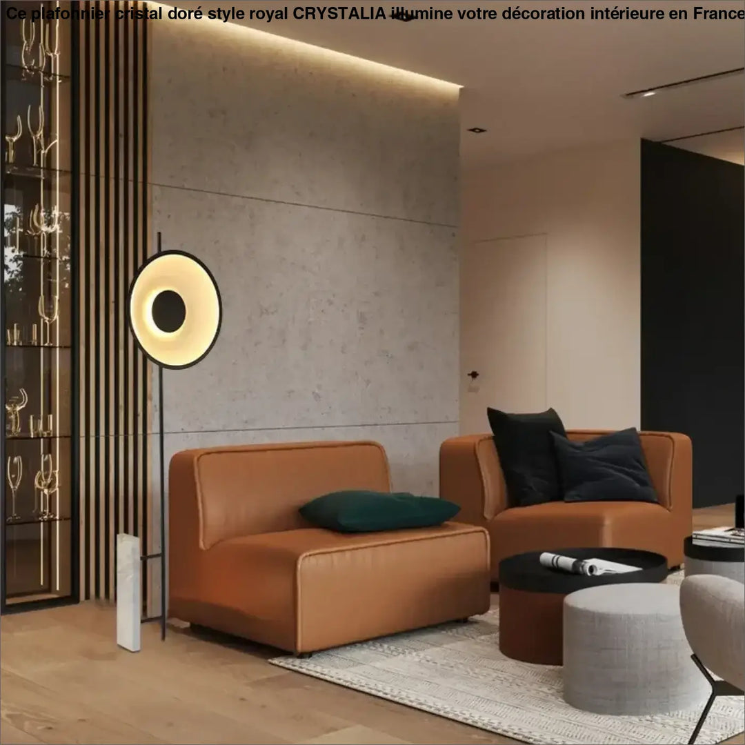 Lampadaire noir au design minimaliste pour intérieur élégant