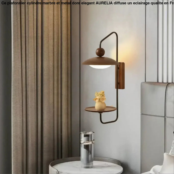 Applique led murale bois métal style scandinave élégant