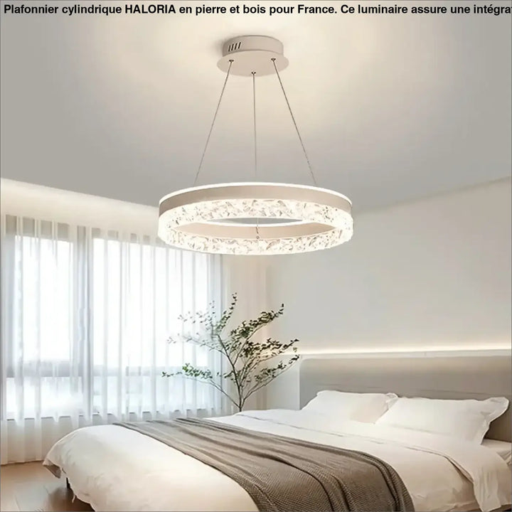 Suspension LED Ronde Cristal Moderne Pour Chambre Ou Salon

