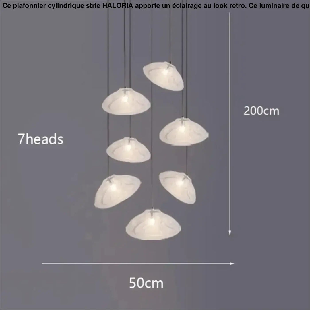Suspension Artistique Moderne À Galets Flottants Blancs

