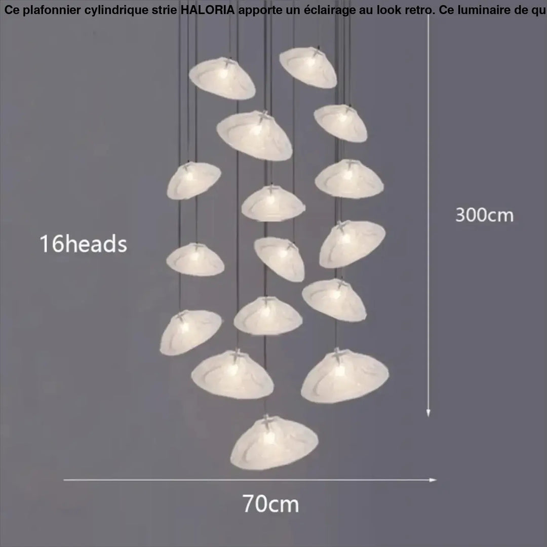 Suspension Artistique Moderne À Galets Flottants Blancs

