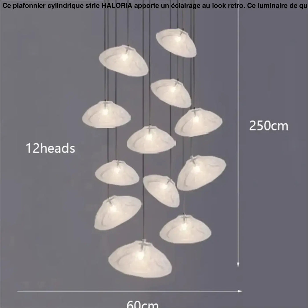 Suspension Artistique Moderne À Galets Flottants Blancs

