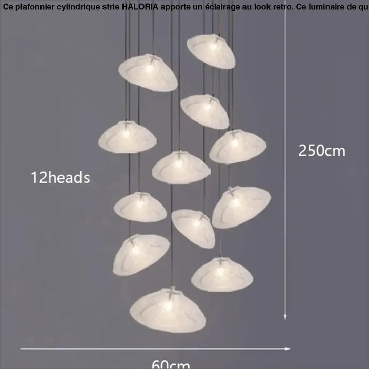 Suspension Artistique Moderne À Galets Flottants Blancs

