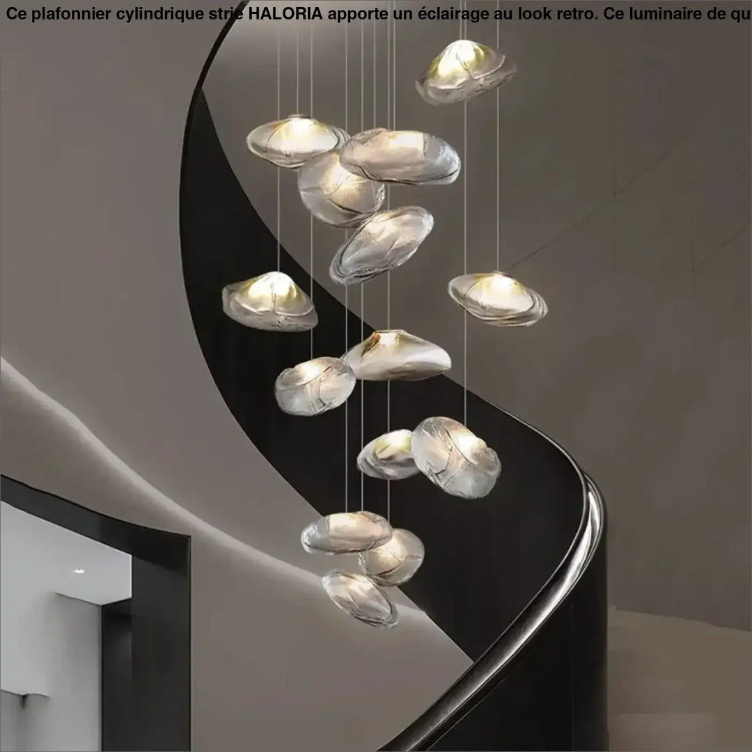 Suspension Artistique Moderne À Galets Flottants Blancs

