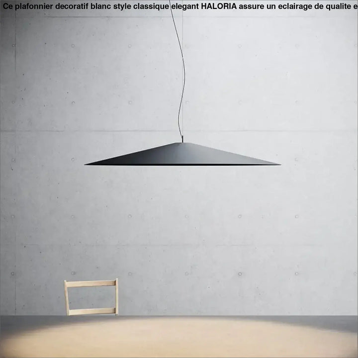 Suspension moderne plate en métal style minimaliste noir