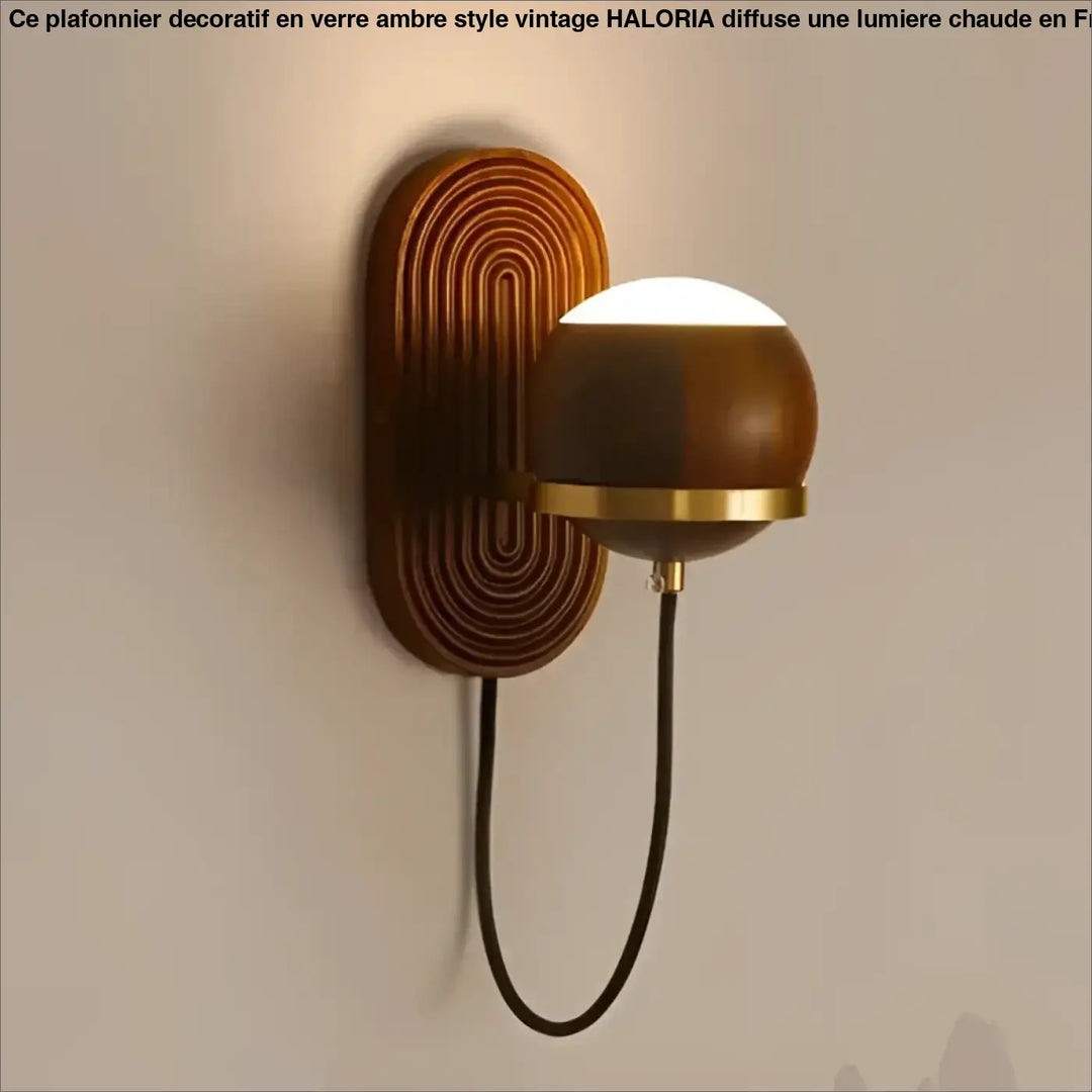 Applique murale design en bois de noyer moderne marron chic