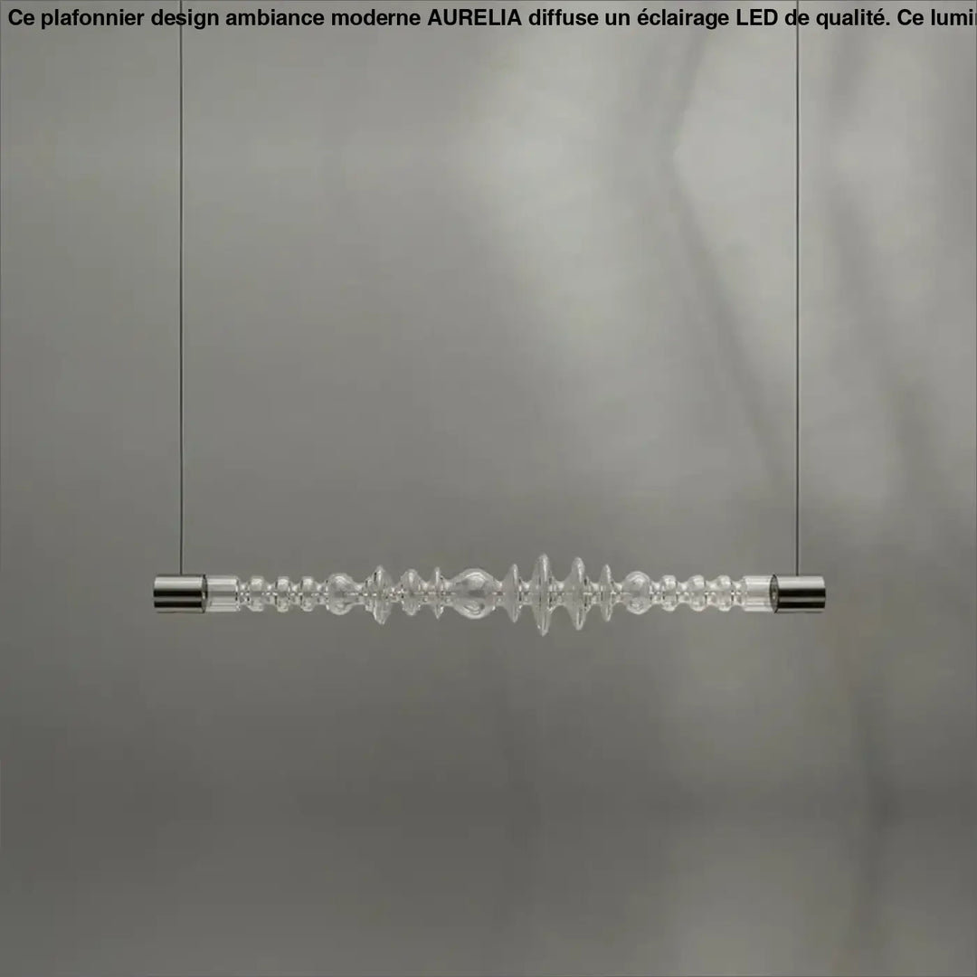 Suspension luminaire moderne en verre horizontal design