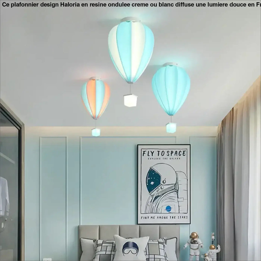 Plafonnier montgolfière coloré pour chambre d’enfant