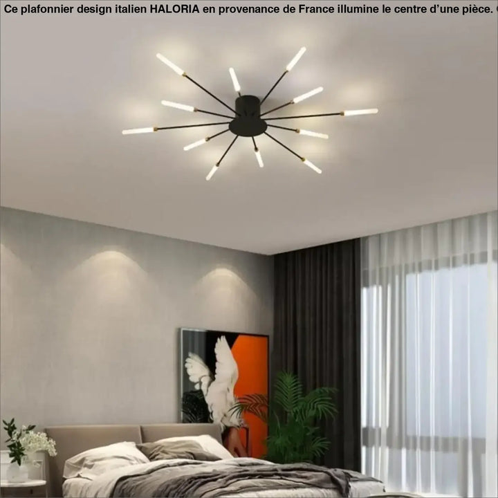 Plafonnier Design Italien Tubes Lumineux