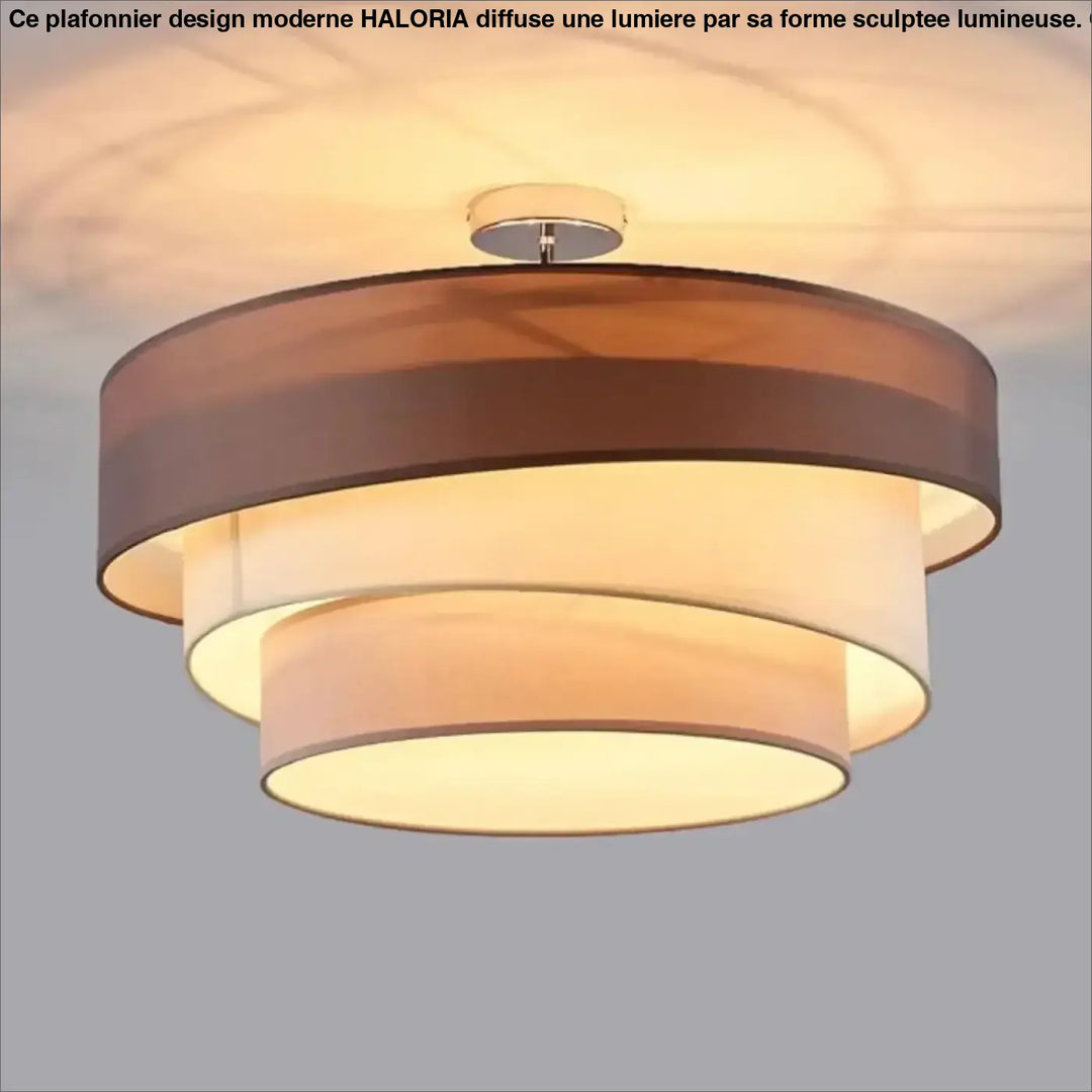 Plafonnier design circulaire moderne à lumière douce en métal