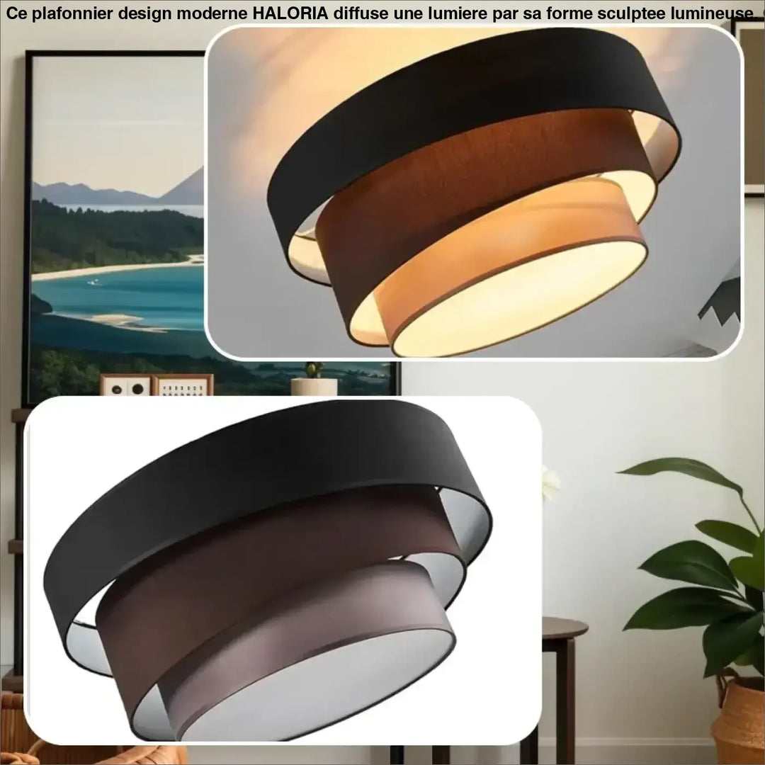 Plafonnier design circulaire moderne à lumière douce en métal