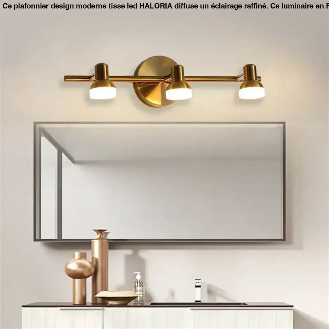 Applique murale dorée moderne éclairage miroir élégant
