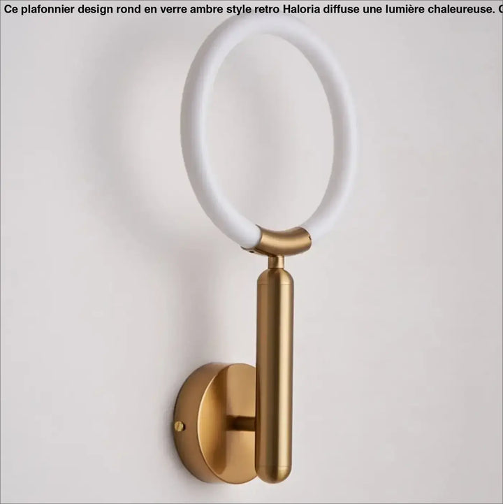 Applique murale design contemporain avec anneau lumineux