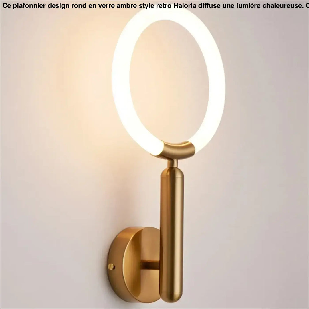Applique murale design contemporain avec anneau lumineux