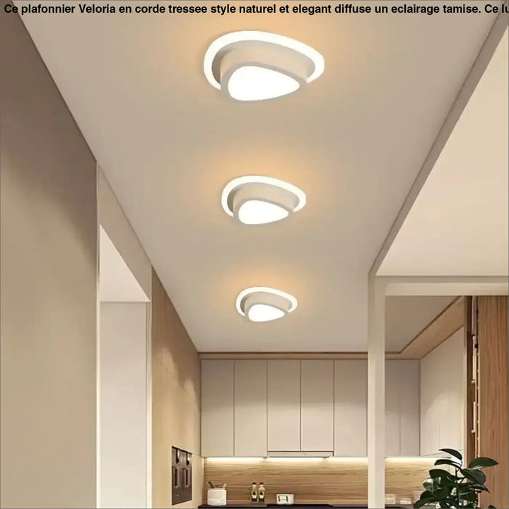 Plafonnier luminaire design led en forme sculptée élégant