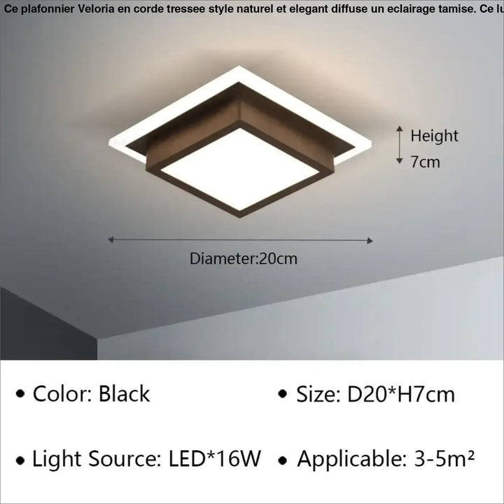Plafonnier luminaire design led en forme sculptée élégant