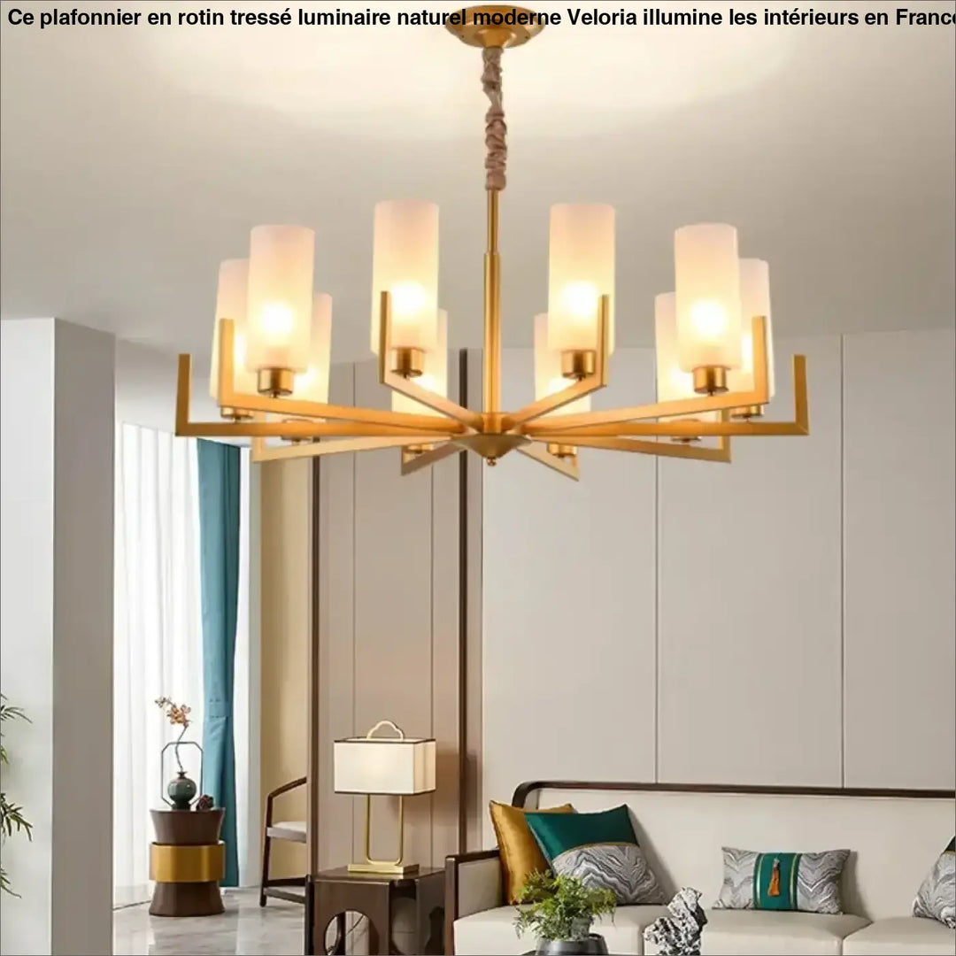 Suspension Design Contemporaine Cylindres Verre Opalin