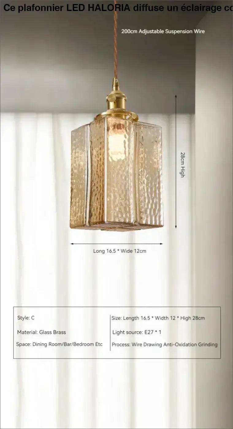 Suspension Vintage En Verre Et Laiton Pour Ambiance Douce

