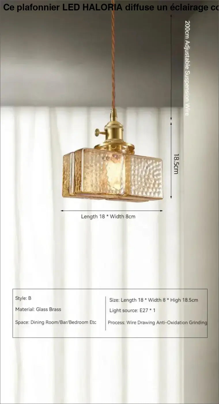 Suspension Vintage En Verre Et Laiton Pour Ambiance Douce

