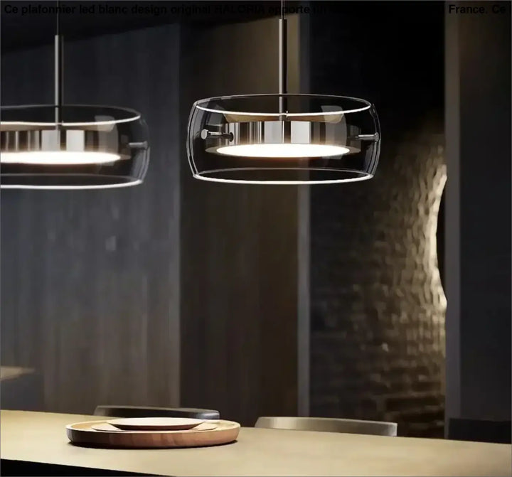 Suspension Luminaire Verre Fumé Design Moderne Raffiné

