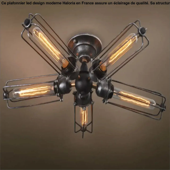 Suspension luminaire au style industriel design vintage verre
