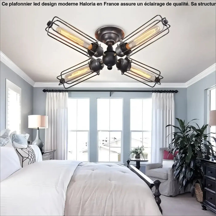 Suspension luminaire au style industriel design vintage verre