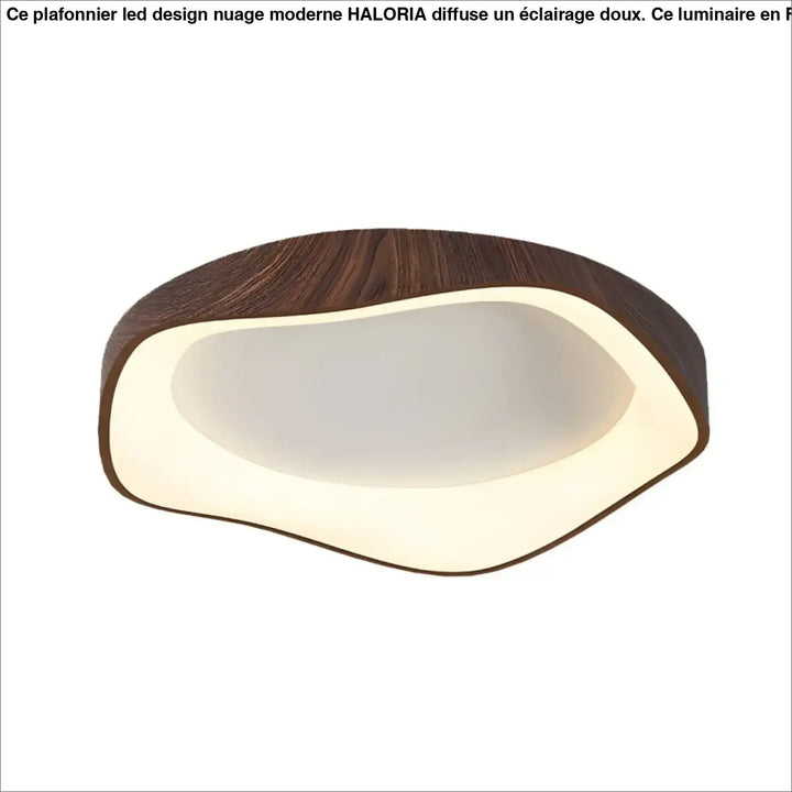 Plafonnier luminaire LED design contemporain en bois