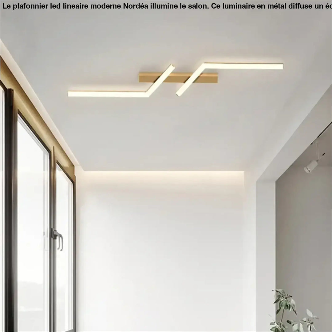 Plafonnier LED Linéaire Moderne Pour Salon Épuré

