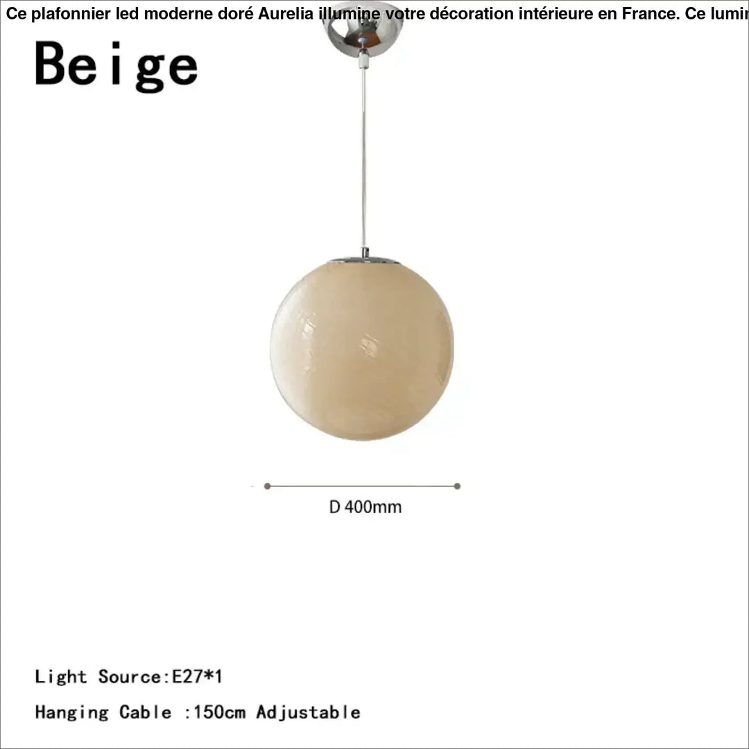 Suspension boule en verre design doux et contemporain chic