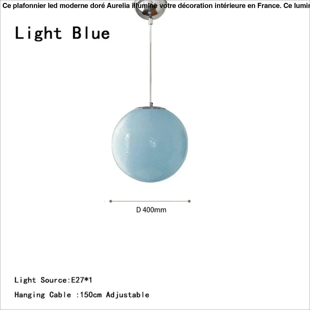 Suspension boule en verre design doux et contemporain chic