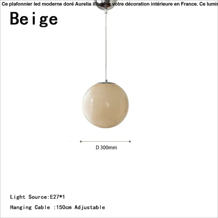 Suspension boule en verre design doux et contemporain chic