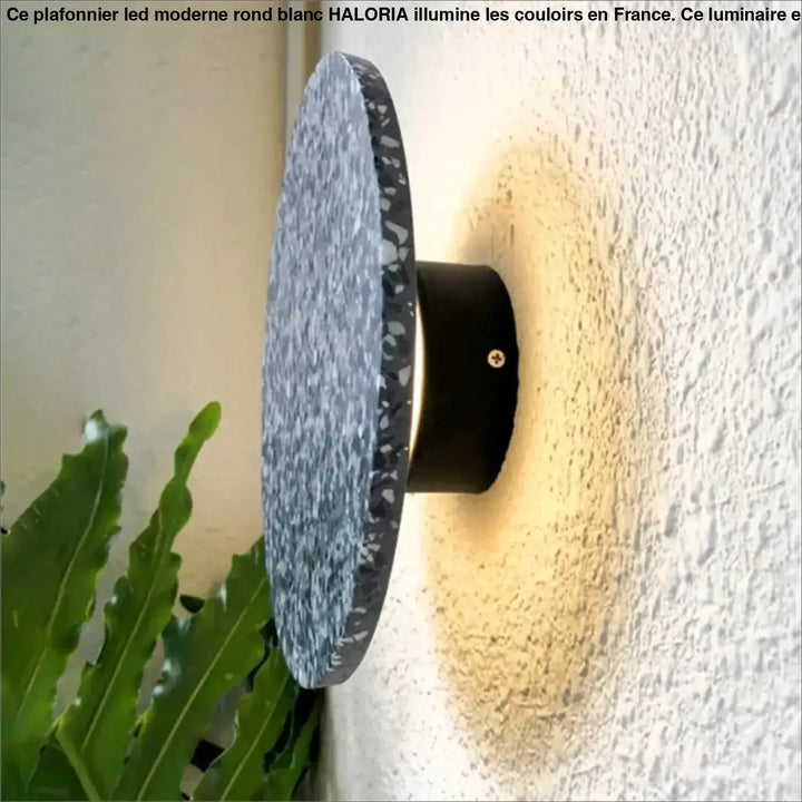 Applique murale ronde terrazzo coloré avec éclairage led moderne

