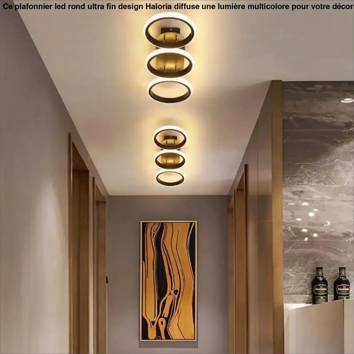 Plafonnier Minimaliste LED Avec Cercles Ou Carrés

