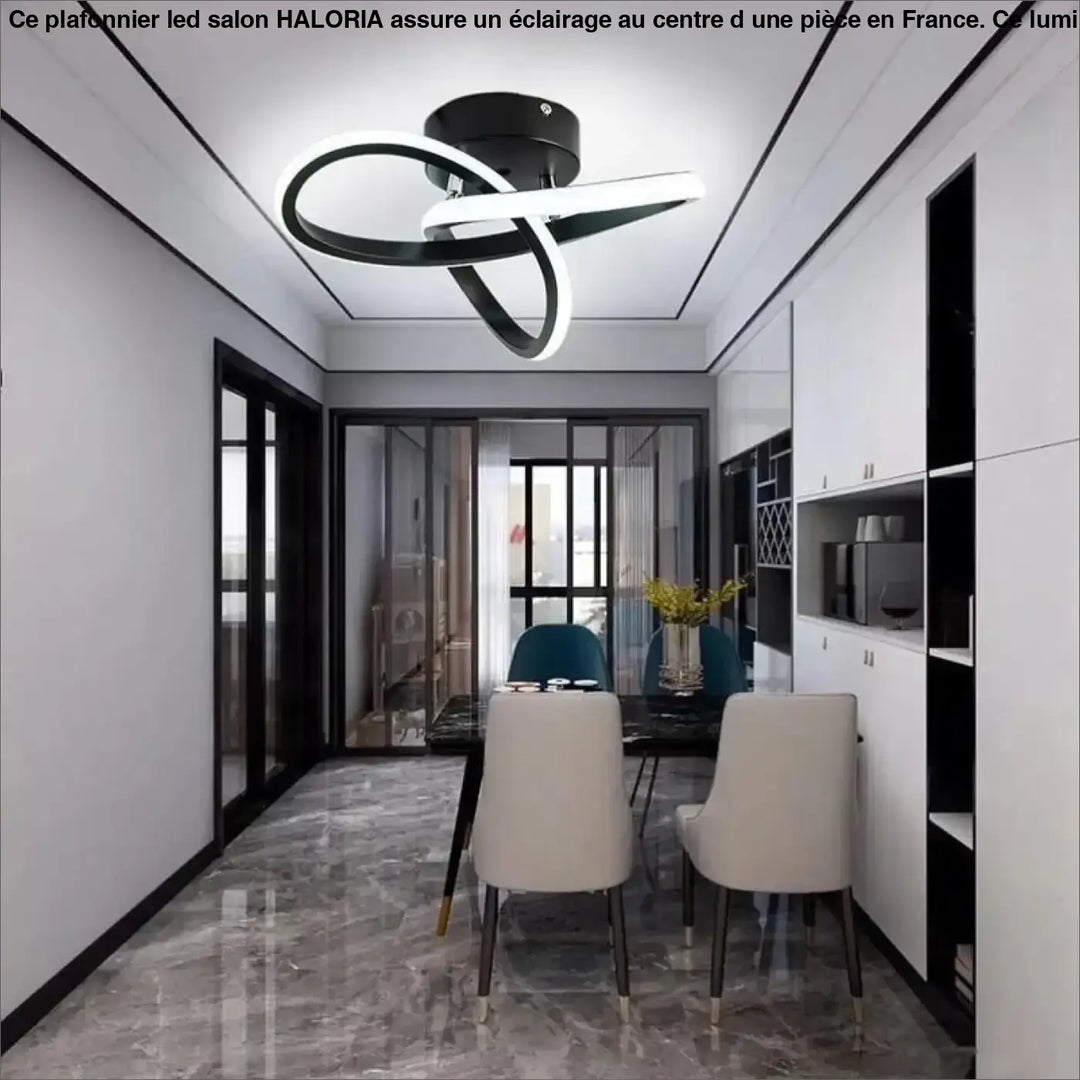 Plafonnier LED Salon Design à Anneaux Entrelacés