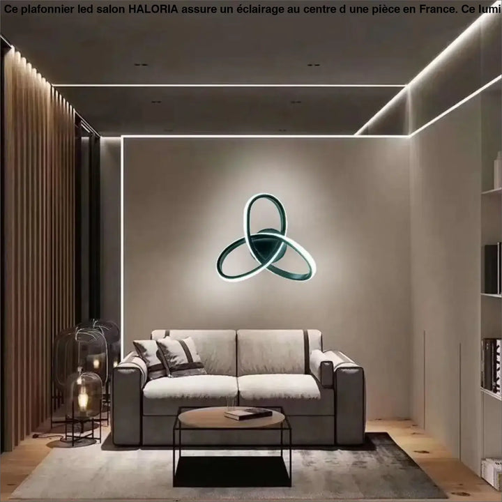 Plafonnier LED Salon Design à Anneaux Entrelacés