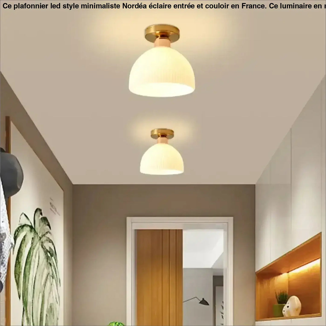 Luminaire Plafonnier En Céramique Blanc Minimaliste