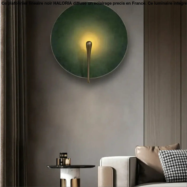 Applique Murale Artistique Cercle Coloré Et Laiton Fin

