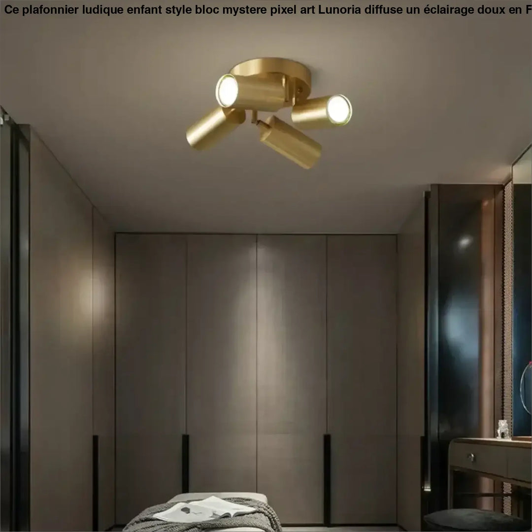Postmodern Style Ceiling Lamp Spotlight Down Light Iron Gold 2/3/4Heads Aisle Corridor Store Lighting Adjustable